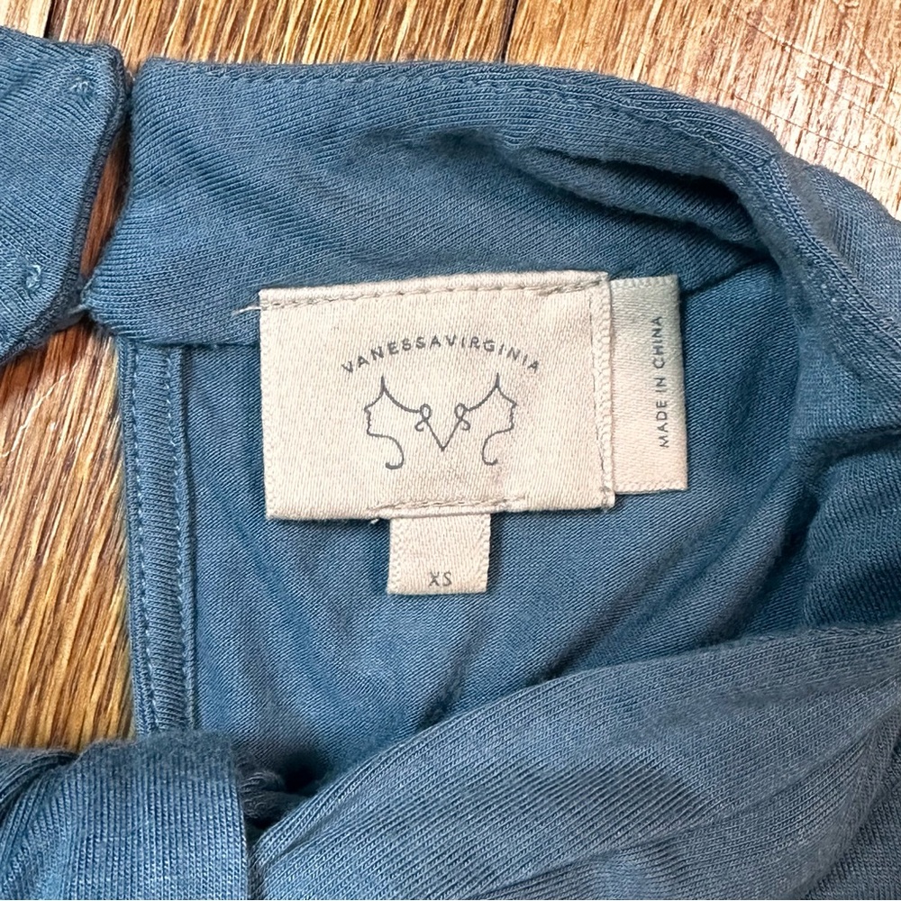 Anthropolgie Vanessa Virginia Blouse Tie Shirt Sleeveless Womens Sz XS Business - Picture 3 of 7